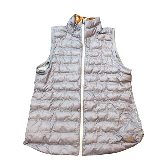 New Balance Thin Puff Vest TCS New York City Marathon Grey / Gold Women Medium - Picture 1 of 6